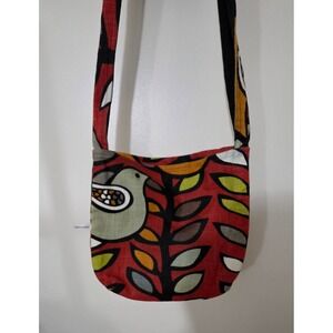 Handmade Crossbody Bag Charleston SC Birds Boho Festival Artsy Whimsy Tropical